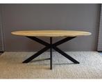 Eettafel Paris ovaal mangohout facet rand 160x90 cm -, Huis en Inrichting, Tafels | Eettafels, Ophalen of Verzenden, Nieuw