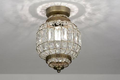 Rietveld Plafondlampen - Brons - Kristal, Metaal, Huis en Inrichting, Lampen | Plafondlampen, Verzenden