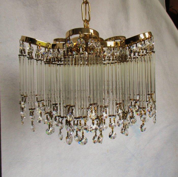 Plafondlamp - Messing, Kristal - Murano-stijl, Antiek en Kunst, Curiosa en Brocante