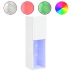 Wandmeubel TV LED Wit | Retourdeal | Ruimtebesparend, Minder dan 50 cm, 100 tot 150 cm, Nieuw, Ophalen of Verzenden