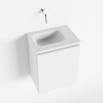 MONDIAZ OLAN 40cm toiletmeubel talc. LEX wastafel talc links, Doe-het-zelf en Verbouw, Sanitair, Ophalen of Verzenden, Nieuw, Bad