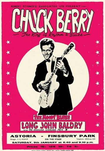 Posters - Poster Berry, Chuck - Poster Chuck Berry beschikbaar voor biedingen