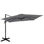 Zweefparasol Pisogne 300x300cm – Premium parasol | Grijs, Tuin en Terras, Verzenden, Nieuw