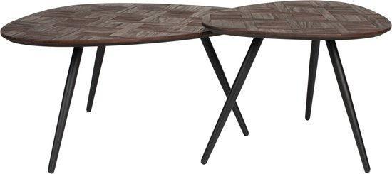 2dekans | Housecraft Living Pion Salontafel Hout - Set van 2, Huis en Inrichting, Tafels | Eettafels, Zo goed als nieuw, Ophalen of Verzenden