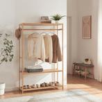 [en.casa] Kledingkast Herøy open kast 165x100x35 cm bamboe, Huis en Inrichting, Kasten | Kledingkasten, Verzenden, Nieuw