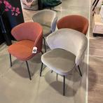 Admit eetstoel set van 2 Velvet Khaki - BePureHome, Huis en Inrichting, Ophalen of Verzenden, Nieuw, Stof, Eén