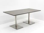 Vergadertafel - 180x90cm - logan eiken - kolompoot RVS, Huis en Inrichting, Tafels | Eettafels, Ophalen of Verzenden, Nieuw