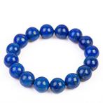Lazuriet - Lapis Lazuli Armband met 16 kralen - Hoogte: 76