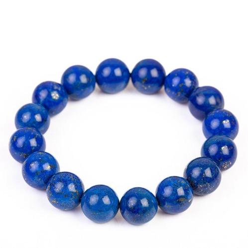 Lazuriet - Lapis Lazuli Armband met 16 kralen - Hoogte: 76, Verzamelen, Mineralen en Fossielen