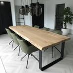 Set van 6 leren eetkamerstoel Wave - Granada Moss, Ophalen of Verzenden, Nieuw, Leer