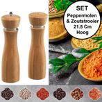 2-Delige SET Pepermolen & Zoutstrooier - FSC® Bamboe hout -