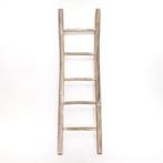 Houten decoratieladder | Wit geolied | 50x5x150, Huis en Inrichting, Badkamer | Badtextiel en Accessoires, Verzenden, Nieuw, Wit
