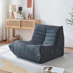 Relaxstoel Kodsø lounge fauteuil 75x90x100 cm microvezel zwa, Verzenden, Nieuw