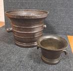 Vijzel (2) - Gepatineerd brons, Antiek en Kunst