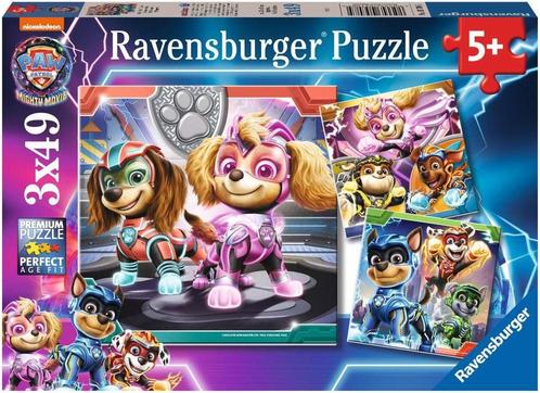 Paw Patrol - The Mighty Movie Puzzel (3x49 stukjes) |, Kinderen en Baby's, Speelgoed | Kinderpuzzels, Nieuw, Verzenden
