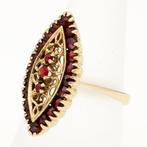 Ring - 14 karaat Geel goud - Granaat, Sieraden, Tassen en Uiterlijk, Ringen, Nieuw