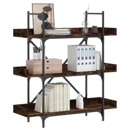 vidaXL Boekenkast 3-laags 100x33x108,5 cm bewerkt hout, Huis en Inrichting, Kasten | Boekenkasten, Nieuw, Overige houtsoorten