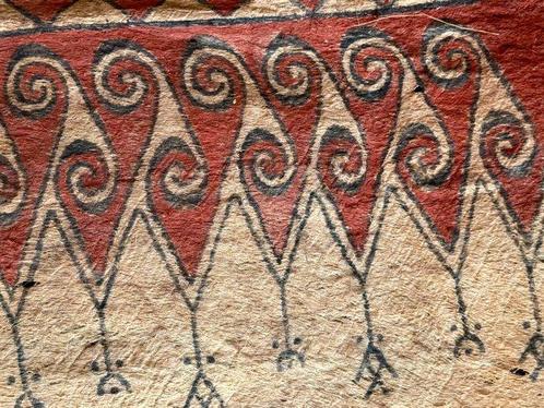 Tapa-doek (visnetmotief) meer Sentani - Maro - West-Papoea, Antiek en Kunst, Kunst | Niet-Westerse kunst