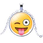 Fako Bijoux - Ketting - Cabochon - Emoji - Crazy, Sieraden, Tassen en Uiterlijk, Verzenden, Nieuw