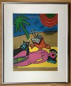 Corneille (1922-2010) - Au Soleil avec Oiseau et chat