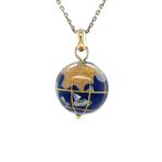 Gouden vintage wereldbol hanger 14 krt, Ophalen of Verzenden, Nieuw