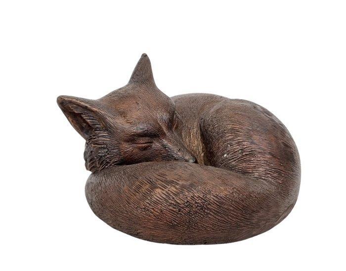 Beeldje - Slapende bvos - Brons, Antiek en Kunst, Curiosa en Brocante