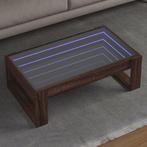 vidaXL Salontafel met Infinity LED 90x53x30 cm bruin, Huis en Inrichting, Tafels | Salontafels, 50 tot 100 cm, Verzenden, Nieuw