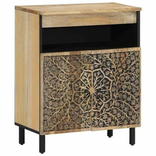 Bijzetkast Massief Mango | OP = OP | Handgesneden Details, Huis en Inrichting, Tafels | Bijzettafels, 60 cm of meer, 55 tot 75 cm