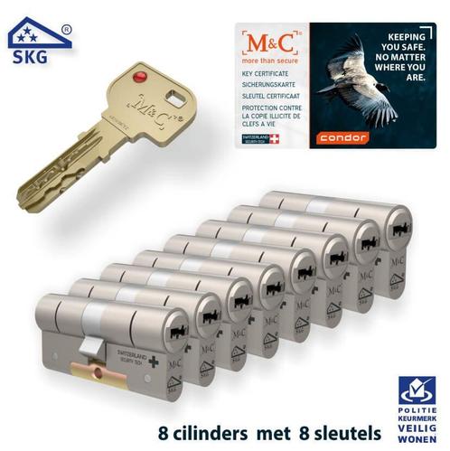 M&C 8 x Condor Cilinder SKG*** met CERTIFICAAT, Doe-het-zelf en Verbouw, Alarmsystemen, Verzenden
