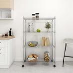 vidaXL Opbergrek 4-laags met wielen 200 kg 90x35x142 cm, Huis en Inrichting, Verzenden, Nieuw