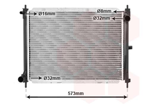 RADIATOR VOOR NISSAN MICRA 2003-2010 21410BC500, Auto-onderdelen, Airco en Verwarming, Nieuw, Ophalen of Verzenden