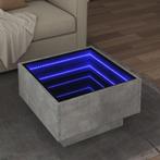 vidaXL Salontafel met LED 50x50x30 cm bewerkt hout, Huis en Inrichting, Tafels | Salontafels, Verzenden, Nieuw, Overige houtsoorten