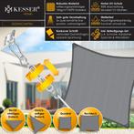 KESSER® Schaduwdoek 4x4m - Zonnezeil - Waterafstotend - Grij, Verzenden, Nieuw