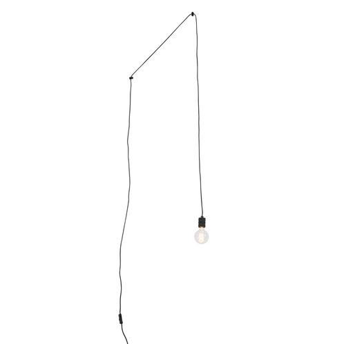 Design hanglamp zwart met stekker - Cavalux, Huis en Inrichting, Lampen | Hanglampen, Nieuw, Overige materialen, Minder dan 50 cm