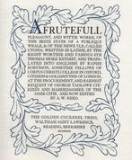 (Golden Cockerel Press) - Thomas More; Raphe Robynson; A. W., Antiek en Kunst