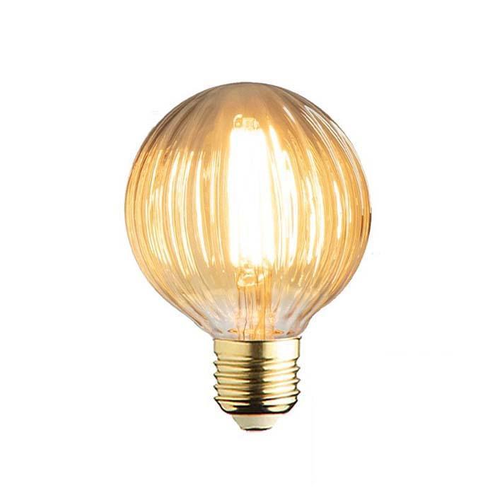 LED lamp geribbeld glas E27 | 3-staps dimbaar | 4 watt | 200, Huis en Inrichting, Lampen | Losse lampen, Overige typen, Nieuw