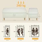 TRUUSK Gestoffeerde Kruk met Opbergruimte - Houten Poten - Z, Verzenden, Nieuw