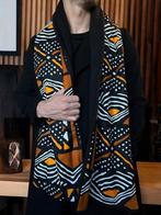 Warme Sjaal voor Heren met Afrikaanse print - Oranjebruin bo, Kleding | Dames, Ophalen of Verzenden, Nieuw