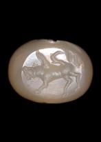 Sasanian Chalcedoon Zegel met Griffioen (Zonder