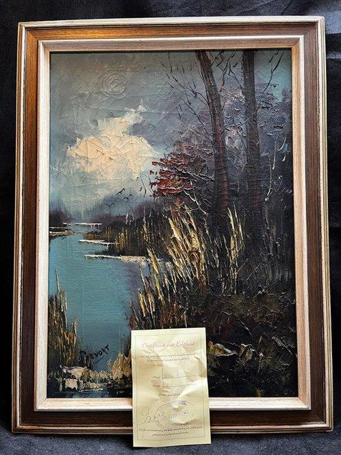 John Bevort (1917-1996) - Landschap voorzien van, Antiek en Kunst, Kunst | Schilderijen | Klassiek
