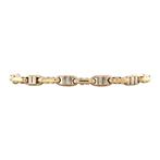 Gouden armband bicolour 20 cm 14 karaat, Sieraden, Tassen en Uiterlijk, Armbanden, Verzenden, Zo goed als nieuw, Goud, Goud