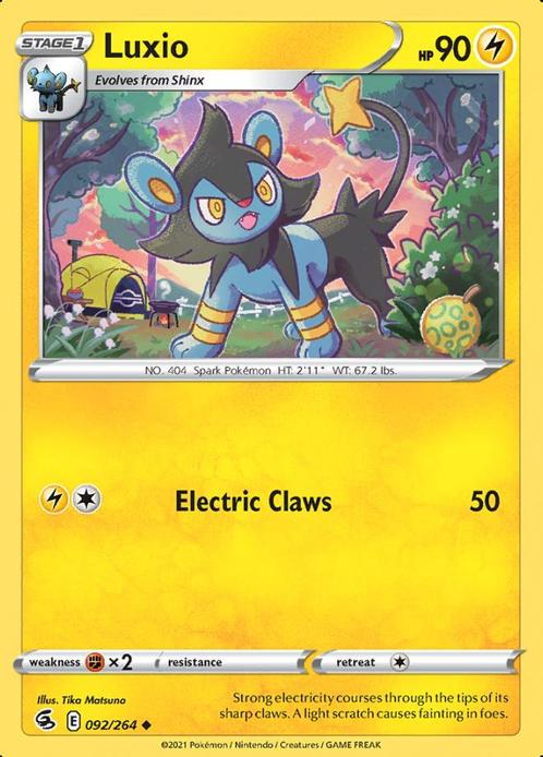 Luxio 092/264 (Fusion Strike), Hobby en Vrije tijd, Verzamelkaartspellen | Pokémon, Losse kaart, Nieuw, Foil, Ophalen of Verzenden