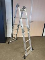 Inklaptbare dubbele aluminium trap 2 x 6 treden, Doe-het-zelf en Verbouw, Ladders en Trappen, Ophalen of Verzenden, Nieuw