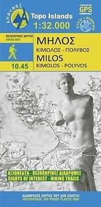 Wandelkaart Fietskaart 10.45 Milos Kimolos Polyvos Anavasi, Boeken, Nieuw, Verzenden