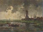Cornelis Groeneveld (1882-1952) - Boot en molen