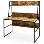 2dekans | Coast Bureau met Plank – 120x57x140 cm – Koffie –, Huis en Inrichting, Kasten | Boekenkasten, Ophalen of Verzenden, Zo goed als nieuw