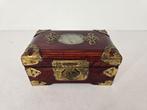 Sieradendoos - Hout, Messing, Steen, Antiek en Kunst