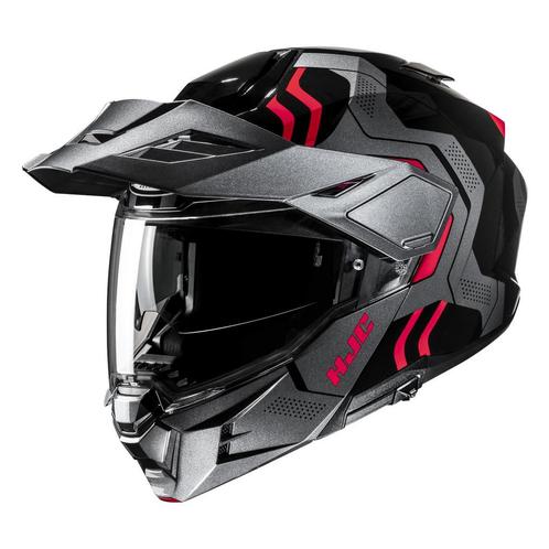 HJC i80 Velly Zwart Rood Adventure Motorhelm, Motoren, Kleding | Motorhelmen, Offroadhelm, Heren, XXL, Nieuw met kaartje, HJC