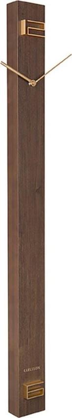 Wandklok Discreet Long - Donker Hout - 90x7,7cm, Ophalen of Verzenden, Zo goed als nieuw