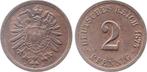 Duitsland 2 Pfennig 1875 F fast praegefrisch J 002, Postzegels en Munten, Munten | Europa | Niet-Euromunten, Verzenden